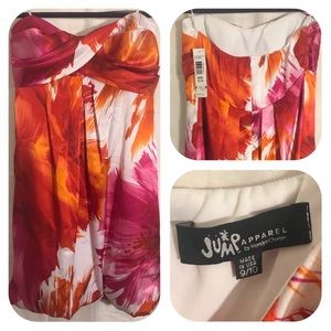 NWT strapless jump apparel gown floral design